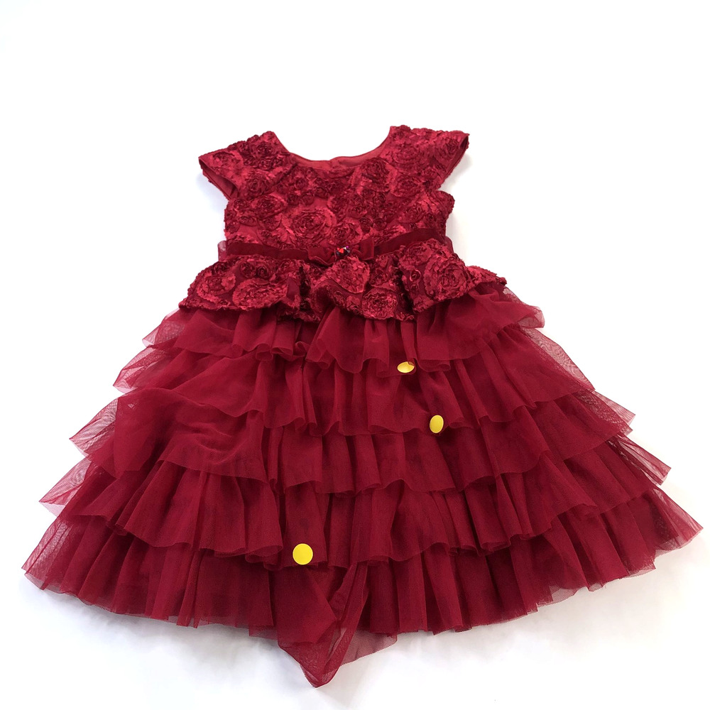 Jona Michelle Gorgeous Holiday Red Dress Layered Tulle US Size 7